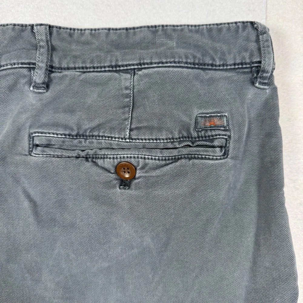 Faherty Coastline Premium Chino Shorts 36 Tailored Fit Gray Stretch 8 Inseam